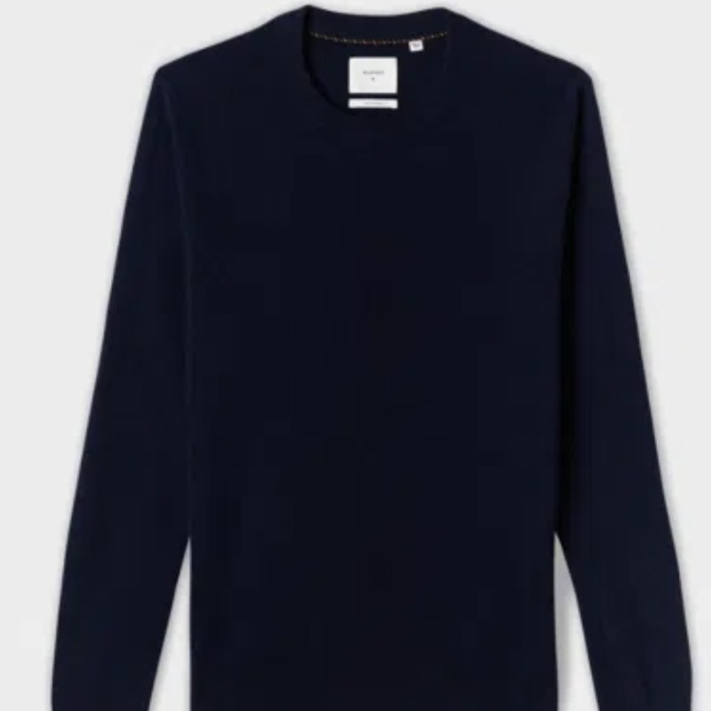 Billy Reid fine gauge navy blue100%cashmere men’s XL crewneck sweater.